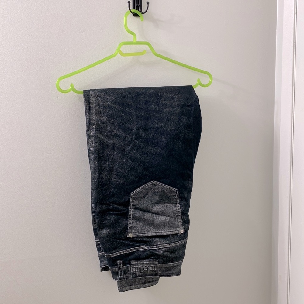 I am selling mblm jeans. This is made of cotton, polyester, and spandex.